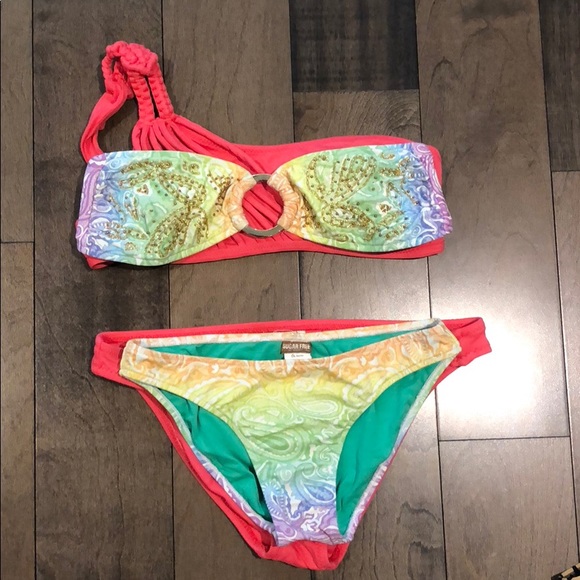 SugarFree Bikini rainbow embroidered - Picture 6 of 6
